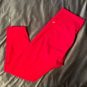 Red Fabletics Powerhold 7/8 Leggings
